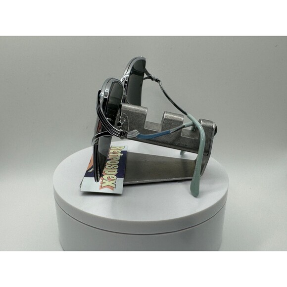 Vintage Oversize Sunglasses NOS Rimless Style G15 Lens Turquoise/Silver Retro - Picture 5 of 7